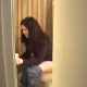 In this simulated voyeuristic bathroom break-in scene, someone secretly video-records Emma sitting on the toilet ripping farts and reading. The game is up when the cameraman is discovered. No pooping. Over 2 minutes.